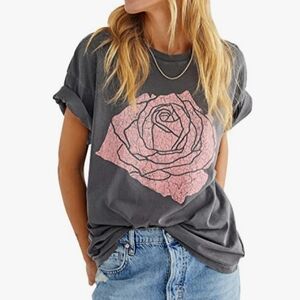 Free People Rose Boyfriend Tee